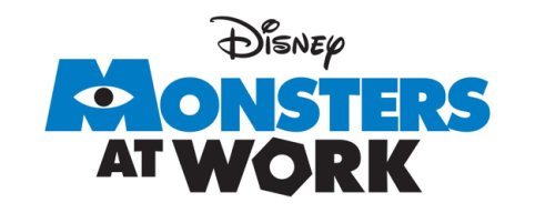 monsters co mike sulley disney+ serie logo at work