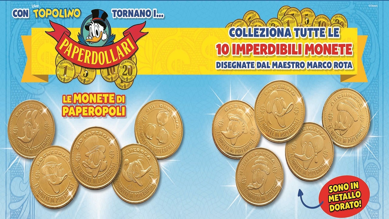 Tornano i Paperdollari, le monete da collezione disegnate da Marco Rota thumbnail