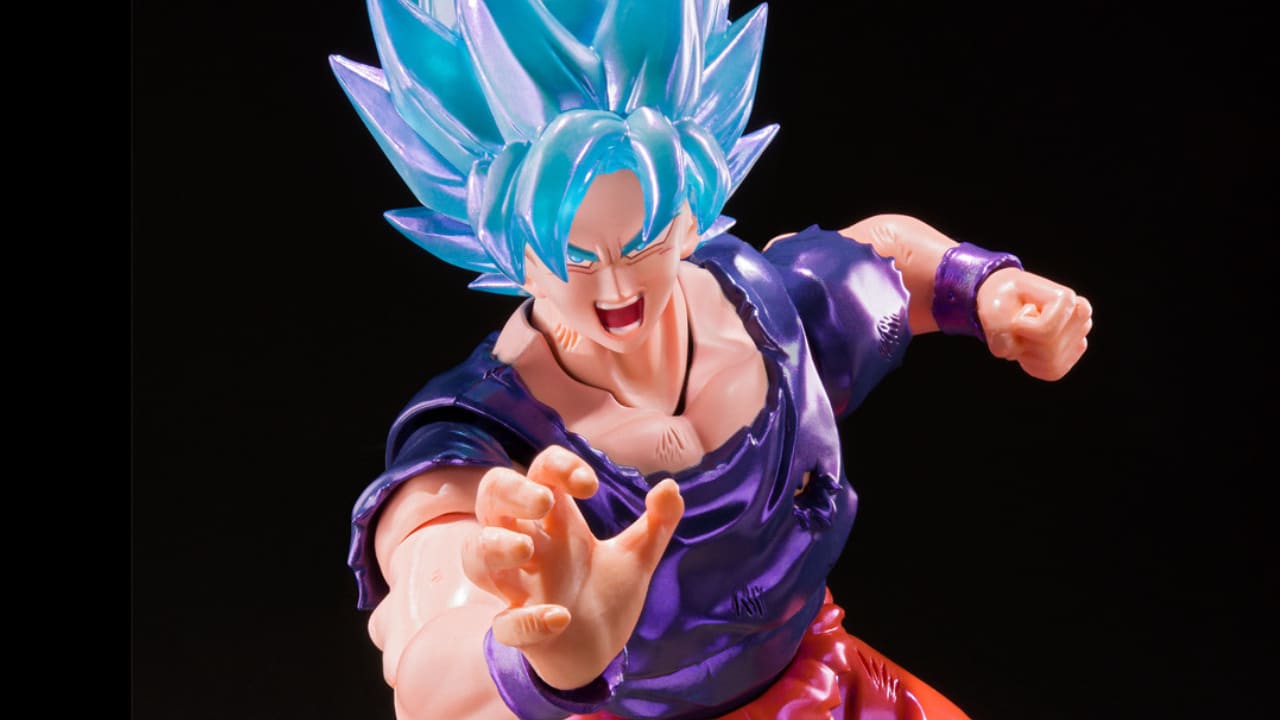 Bandai Dragon Ball: l'action figure di Goku Super Saiyan Blue Kaio-Ken thumbnail